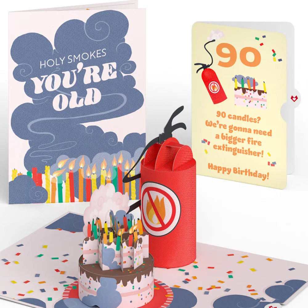 Lovepop Birthday|Holy Smokes You're Old 90th Birthday Pop-Up Card and Sentiment Set