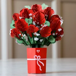 Lovepop Pop-Up Bouquets|Card & Gift Bundles|I Lava You Pop-Up Card & Red Rose Bouquet Bundle