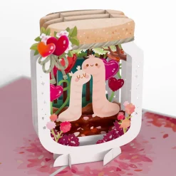 Lovepop Greeting Cards|Anniversary|If I Was A Worm Love Pop-Up Card