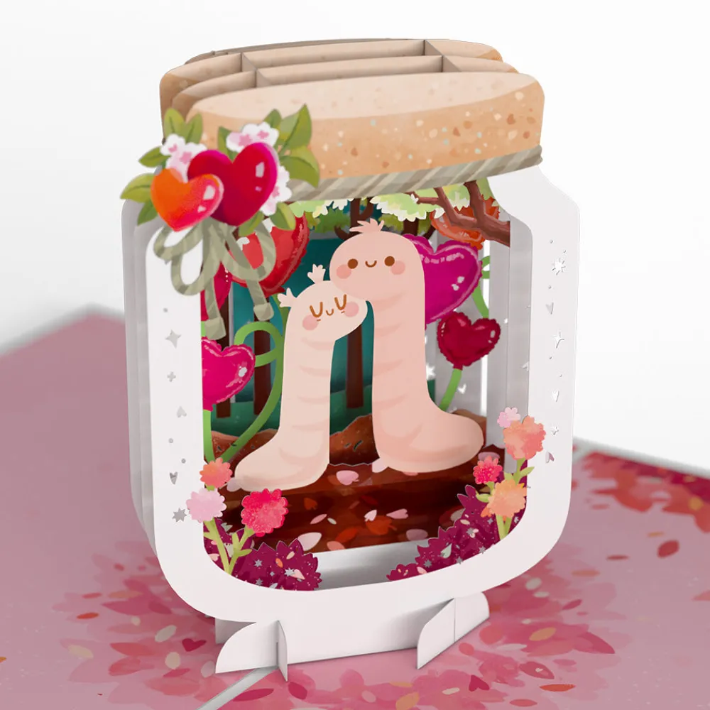 Lovepop Greeting Cards|Anniversary|If I Was A Worm Love Pop-Up Card