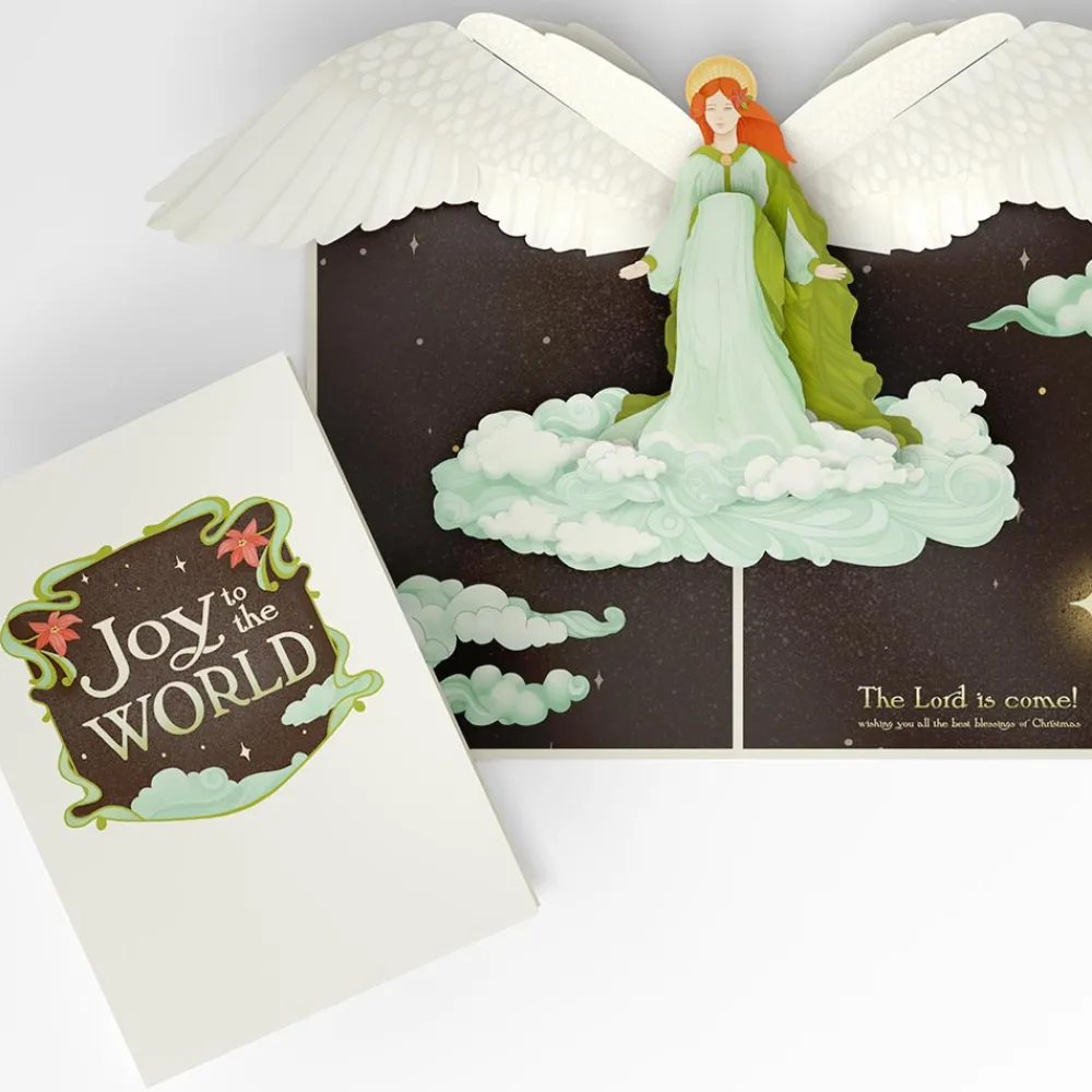 Lovepop Greeting Cards|Religious|Joy to the World Christmas Angel Pop-Up Card