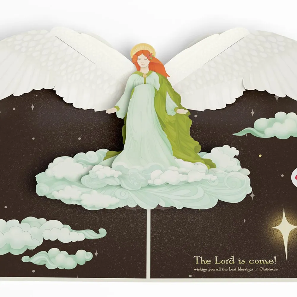 Lovepop Greeting Cards|Religious|Joy to the World Christmas Angel Pop-Up Card