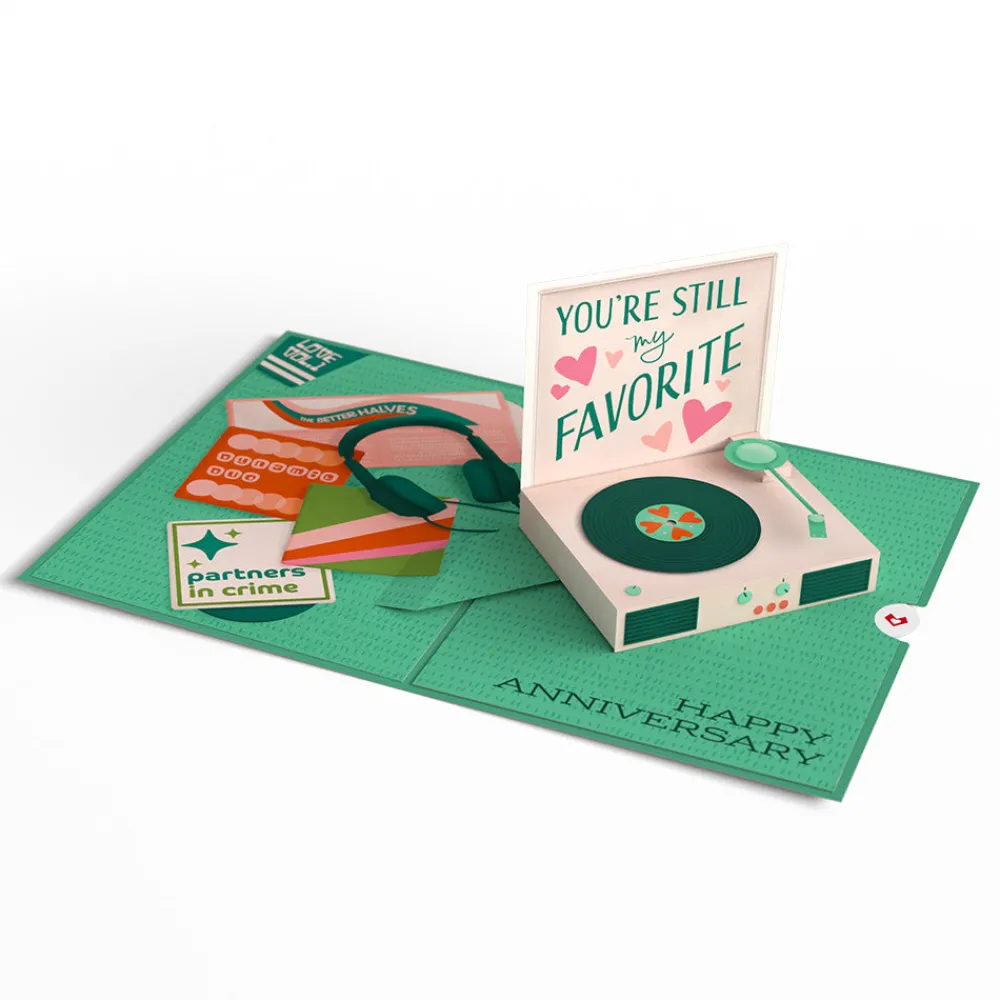 Lovepop Greeting Cards|Anniversary|Just for the Record Anniversary Pop-Up Card