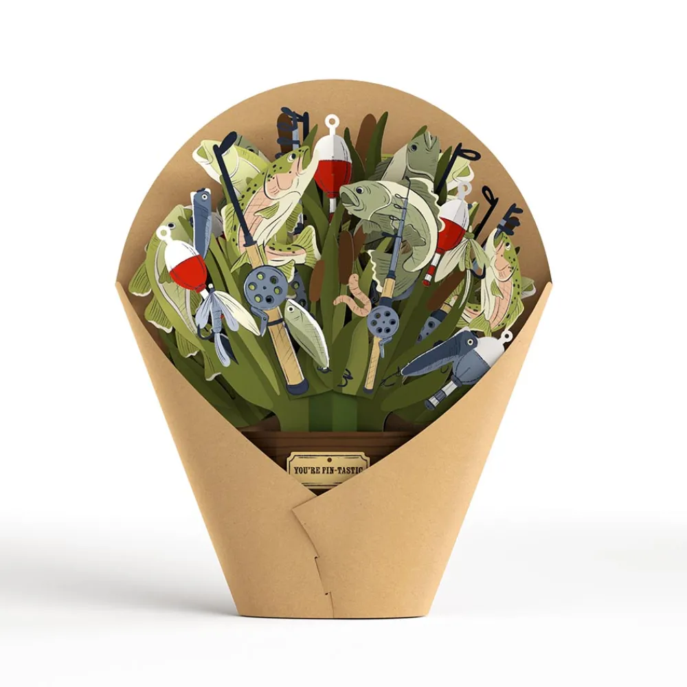 Lovepop Card & Gift Bundles|Decor|Kick-Bass Dad Father's Day Pop-Up Card & Bouquet Bundle