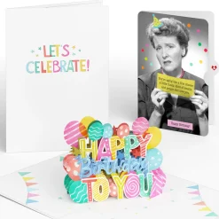 Lovepop Birthday|Let's Celebrate Birthday Pop-Up Card and Aging Like a Fine Cheese Sentiment Set for Any Woman