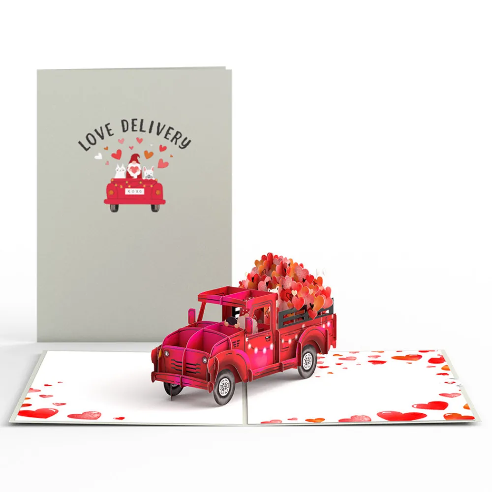 Lovepop Valentine'S Day 2/14|Kids|Love Delivery Truck Pop-Up Card
