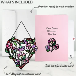 Lovepop Suncatcher Cards|Valentine'S Day 2/14|Love Grows Heart Suncatcher Card