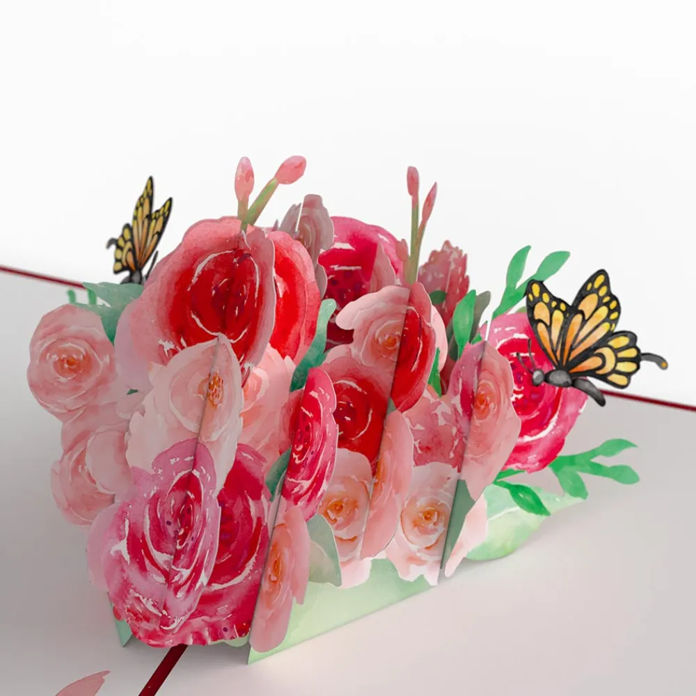Lovepop Greeting Cards|Valentine'S Day 2/14|Love Rose & Butterflies Pop-Up Card