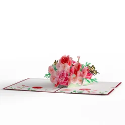 Lovepop Greeting Cards|Valentine'S Day 2/14|Love Rose & Butterflies Pop-Up Card