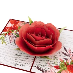 Lovepop Greeting Cards|Anniversary|Love Rose Bloom Pop-Up Card
