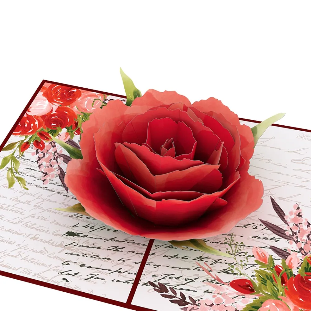 Lovepop Greeting Cards|Anniversary|Love Rose Bloom Pop-Up Card