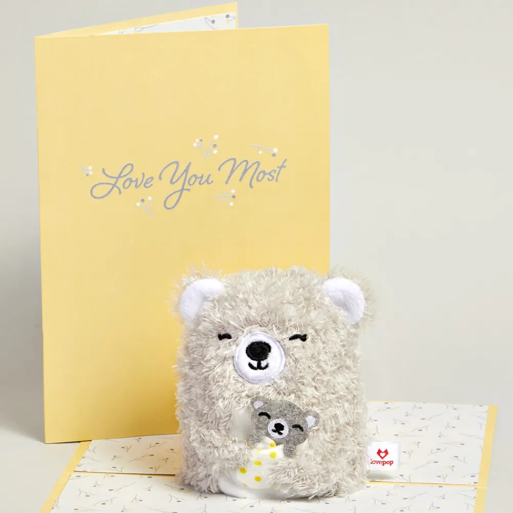 Lovepop Plushpop|Birthday|Love You Most' Mama Bear Plushpop Card