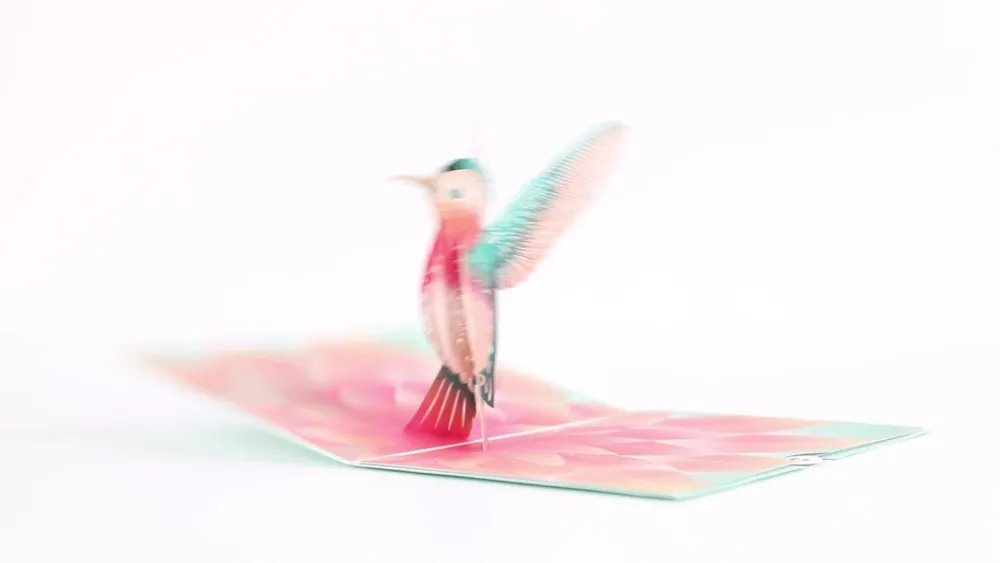 Lovepop Greeting Cards|Anniversary|Lovely Hummingbird Pop-Up Card
