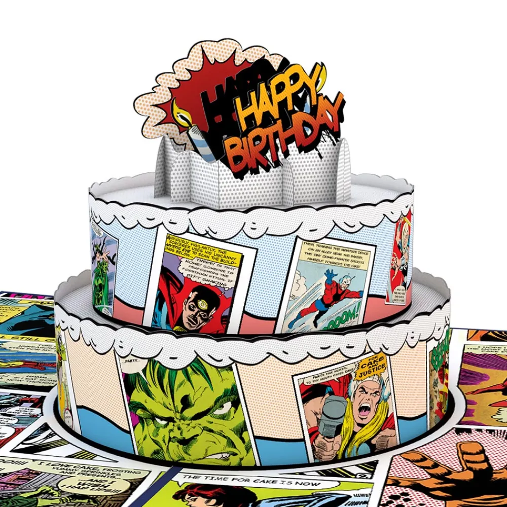 Lovepop Birthday|Kids|Marvel Comic Birthday Cake Pop-Up Card