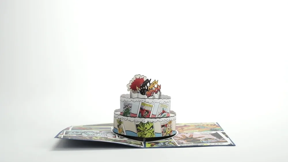 Lovepop Birthday|Kids|Marvel Comic Birthday Cake Pop-Up Card