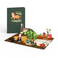 Lovepop Greeting Cards|Christmas 12/25|Meowy Little Christmas Cats Pop-Up Card