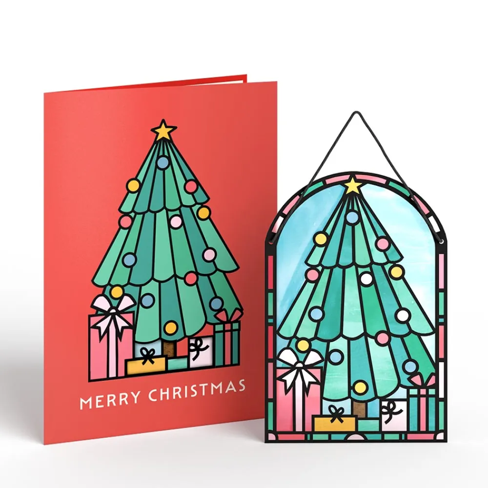 Lovepop Suncatcher Cards|Christmas 12/25|Merry Christmas Tree Suncatcher Card