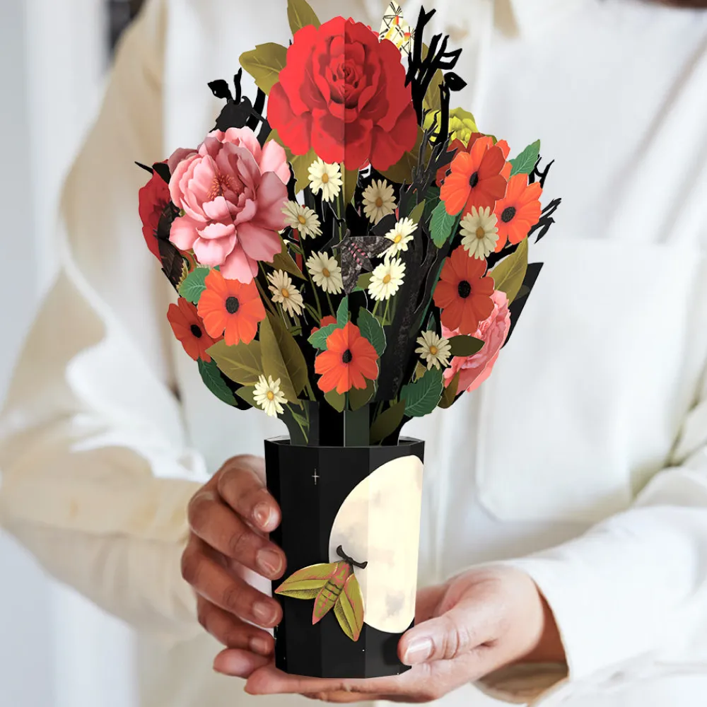 Lovepop Pop-Up Bouquets|Card & Gift Bundles|Midnight Florals Pop-Up Card & Bouquet Bundle