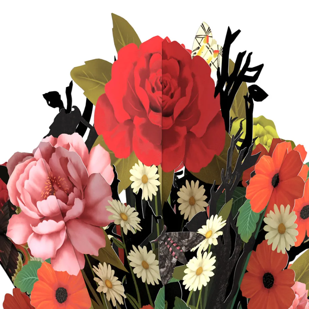 Lovepop Pop-Up Bouquets|Card & Gift Bundles|Midnight Florals Pop-Up Card & Bouquet Bundle