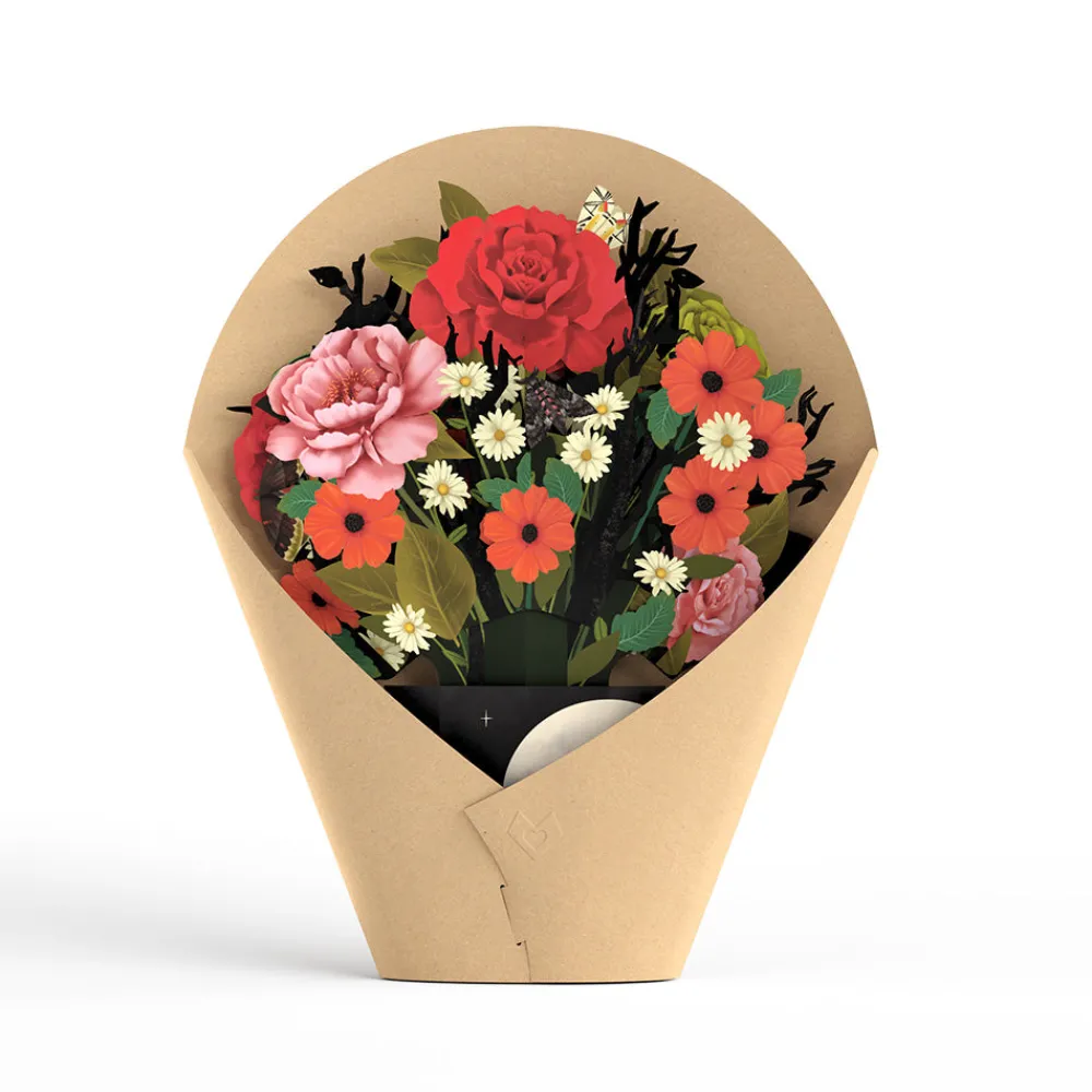 Lovepop Pop-Up Bouquets|Card & Gift Bundles|Midnight Florals Pop-Up Card & Bouquet Bundle