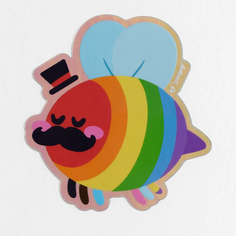 Lovepop Lgbtq+|Modern Pride Bee LGBTQ+ Sticker