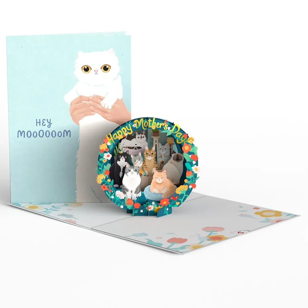 Lovepop Pop-Up Bouquets|Card & Gift Bundles|Mother's Day Cat Mom Pop-Up Card & Bouquet Bundle