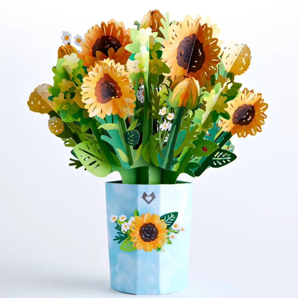 Lovepop Pop-Up Bouquets|Card & Gift Bundles|Mother’s Day Hummingbird Sunflower Bundle