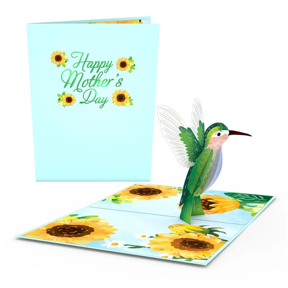 Lovepop Pop-Up Bouquets|Card & Gift Bundles|Mother’s Day Hummingbird Sunflower Bundle