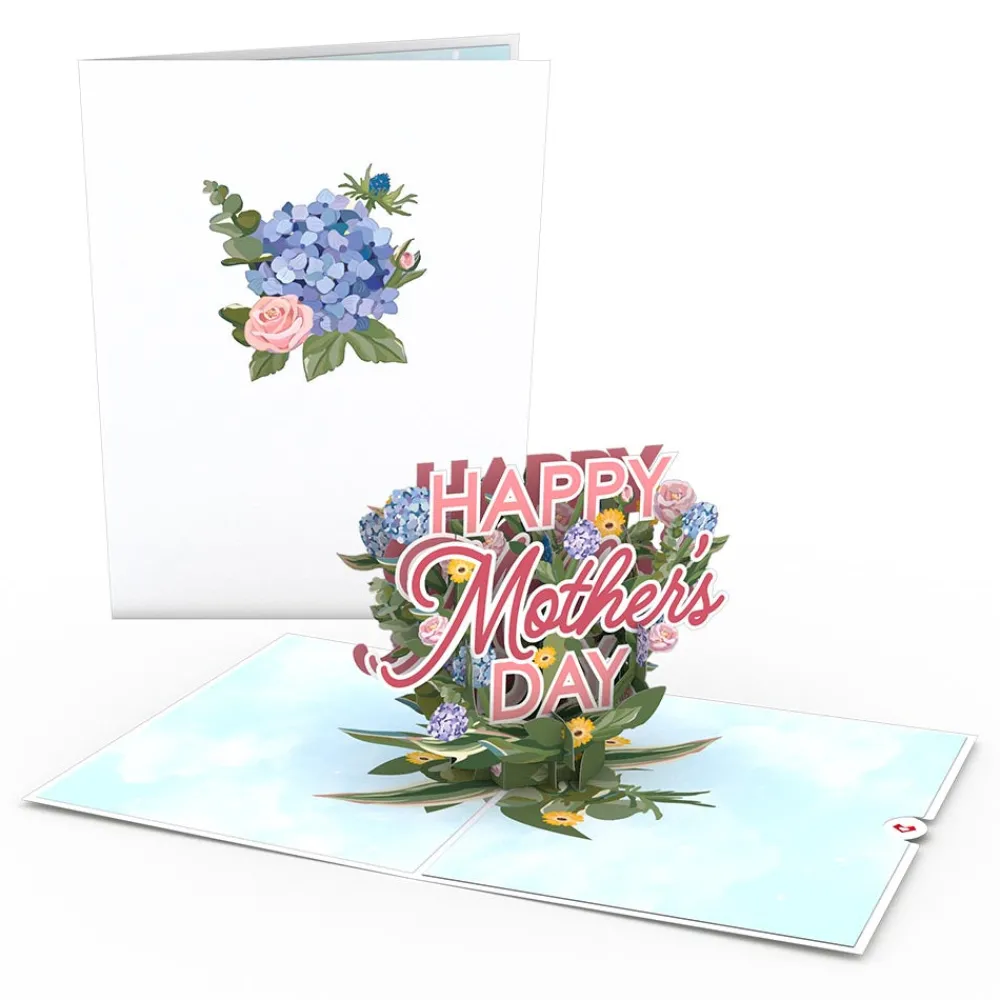 Lovepop Pop-Up Bouquets|Card & Gift Bundles|Mother's Day Hydrangeas Pop-Up Card & Bouquet Bundle