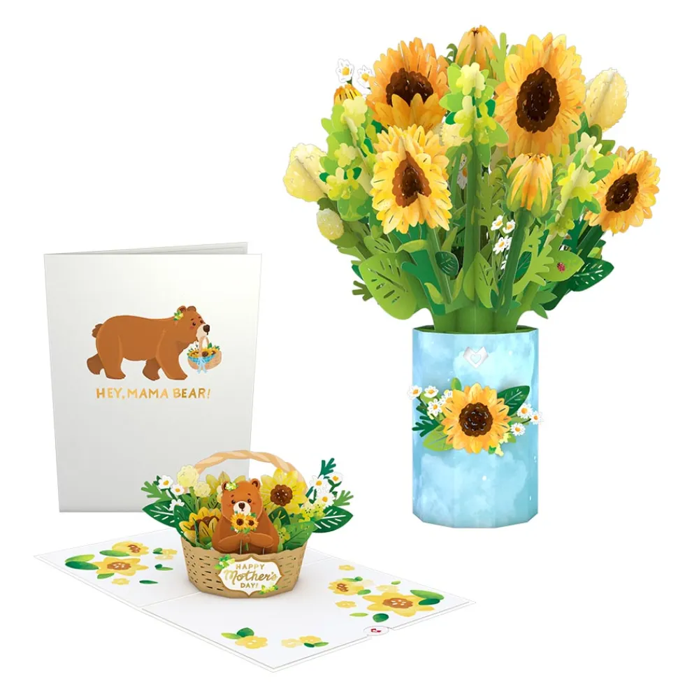 Lovepop Card & Gift Bundles|Mother'S Day 5/11|Mother’s Day Mama Bear Sunflower Bundle