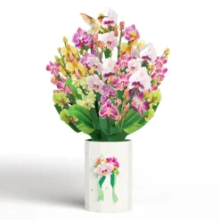 Lovepop Pop-Up Bouquets|Card & Gift Bundles|Mother's Day Orchid Pop-Up Card & Bouquet Bundle