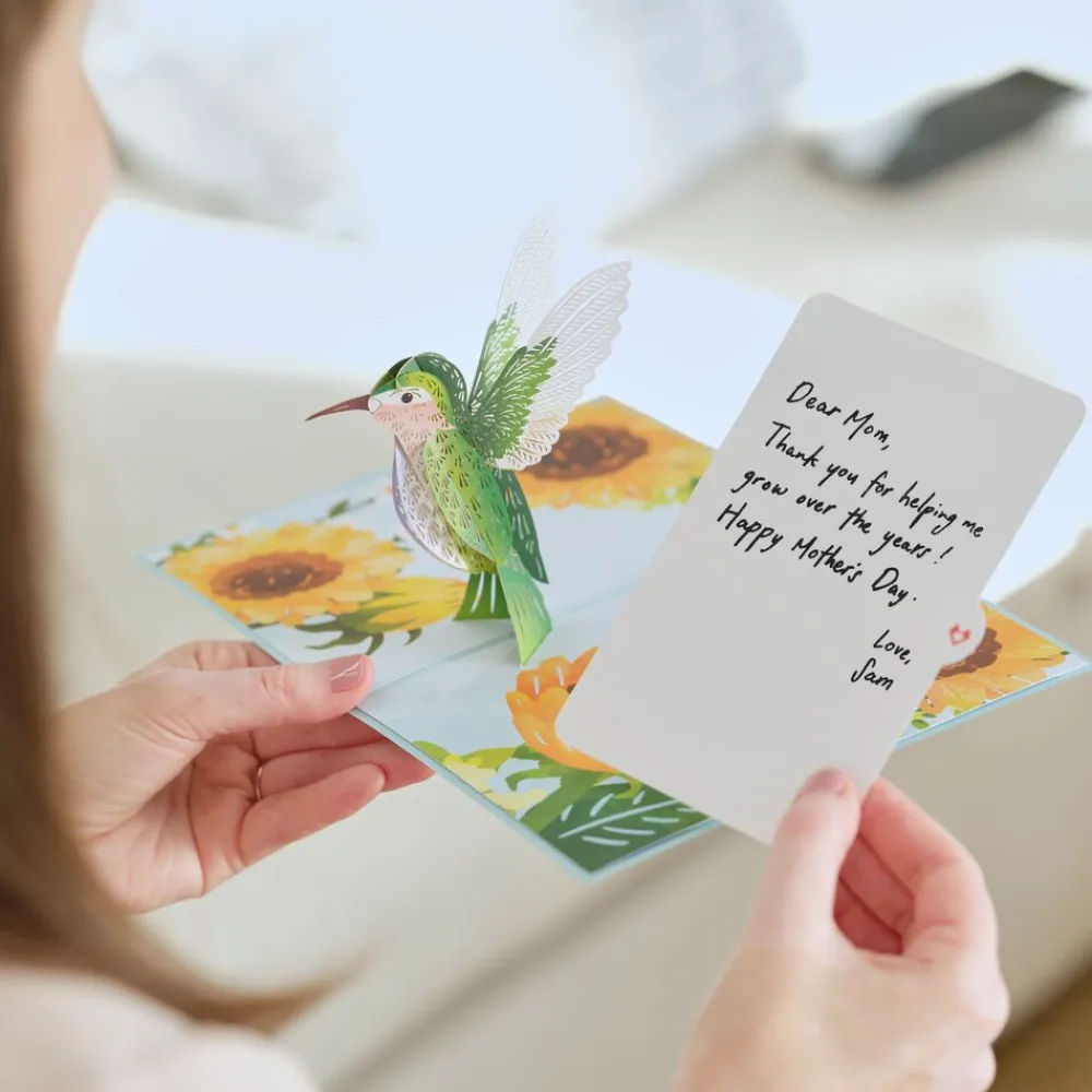Lovepop Greeting Cards|Mother'S Day 5/11|Mother's Day Sunflower Hummingbird Pop-Up Card
