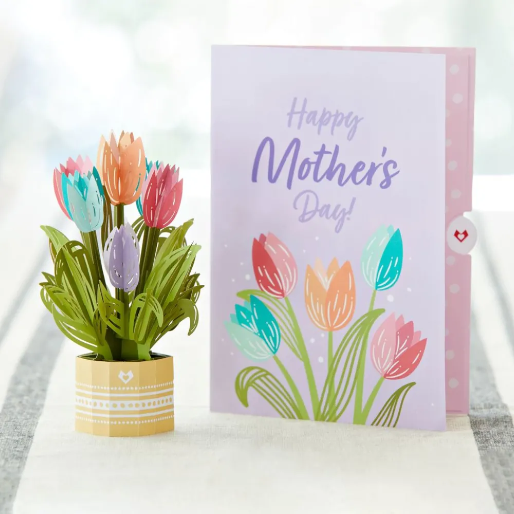 Lovepop Pop-Up Bouquets|Mother'S Day 5/11|Mother's Day Tulips Card with Mini Bouquet