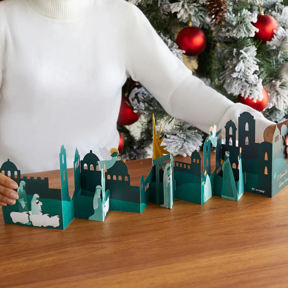 Lovepop Decor|Religious|Nativity Scene Loooooong Card™ (Expands to 2 feet)