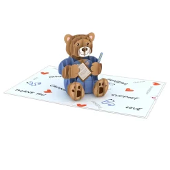 Lovepop Thank You|Nurse Bear Pop-Up Card