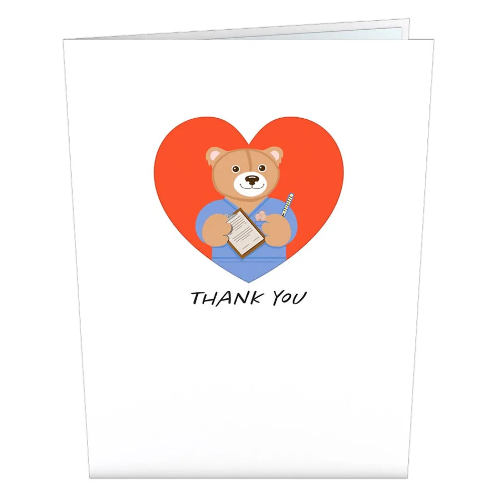 Lovepop Thank You|Nurse Bear Pop-Up Card