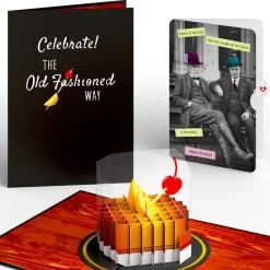 Lovepop Birthday|Old Fashioned Birthday Pop-Up Card and Sentiment Set for Any Man