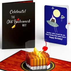 Lovepop Birthday|Old Fashioned Birthday with Space Laser Cats Pop-Up Card and Sentiment Set