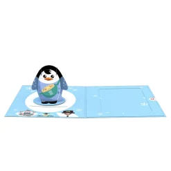 Lovepop Christmas 12/25|Kids|Pancake the Penguin Card with Pop-Up Gift