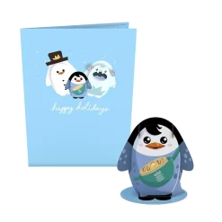 Lovepop Christmas 12/25|Kids|Pancake the Penguin Card with Pop-Up Gift