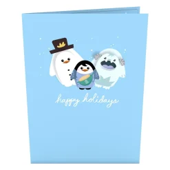 Lovepop Christmas 12/25|Kids|Pancake the Penguin Card with Pop-Up Gift
