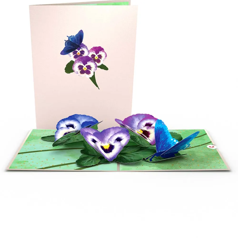 Lovepop Greeting Cards|Birthday|Pansies Pop-Up Card