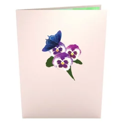 Lovepop Greeting Cards|Birthday|Pansies Pop-Up Card