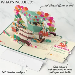 Lovepop Birthday|Party Cats Birthday Pop-Up Card and Sentiment Set for Grandma