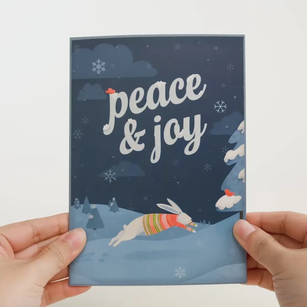 Lovepop Greeting Cards|Christmas 12/25|Peace & Joy Woodland Gathering Pop-Up Card