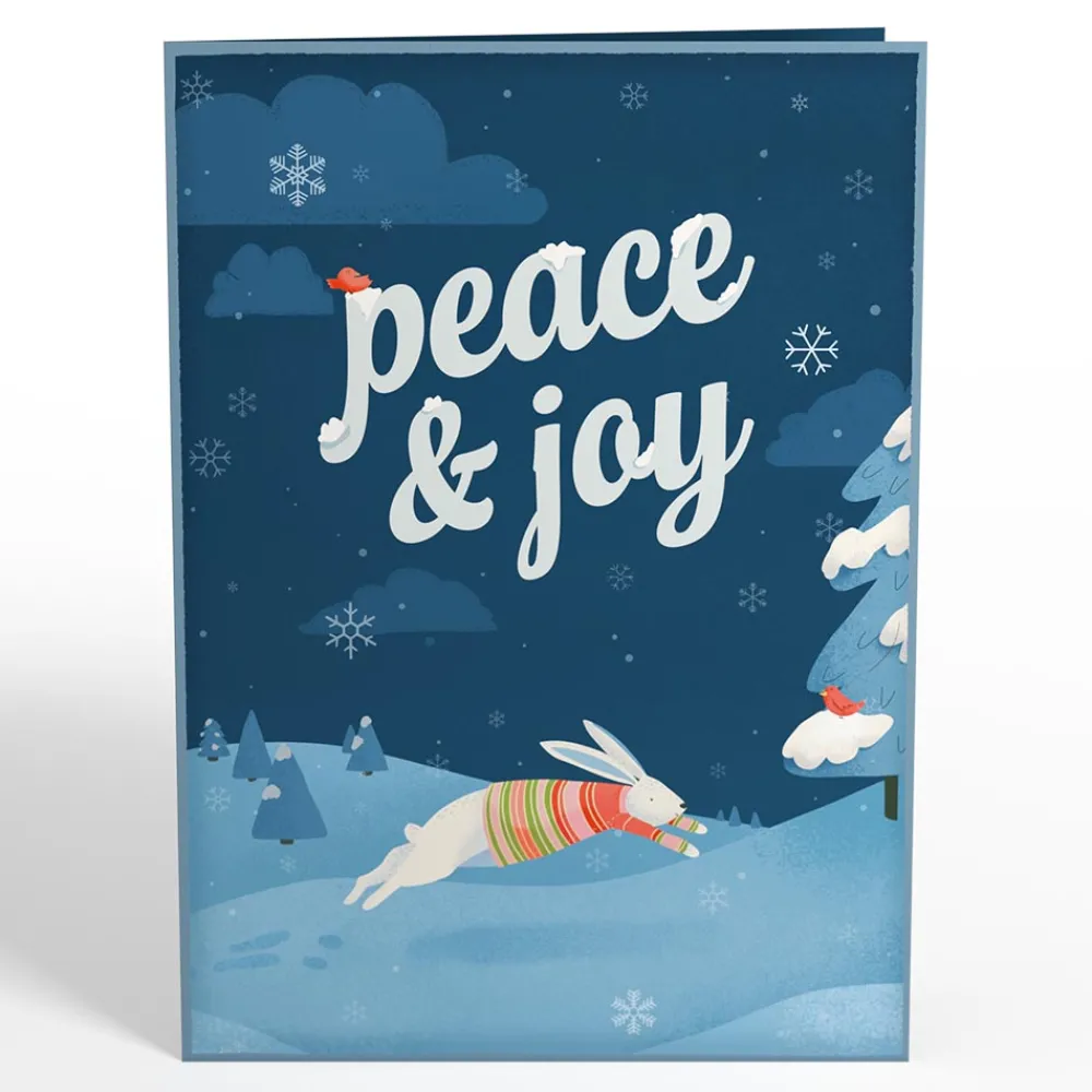 Lovepop Greeting Cards|Christmas 12/25|Peace & Joy Woodland Gathering Pop-Up Card