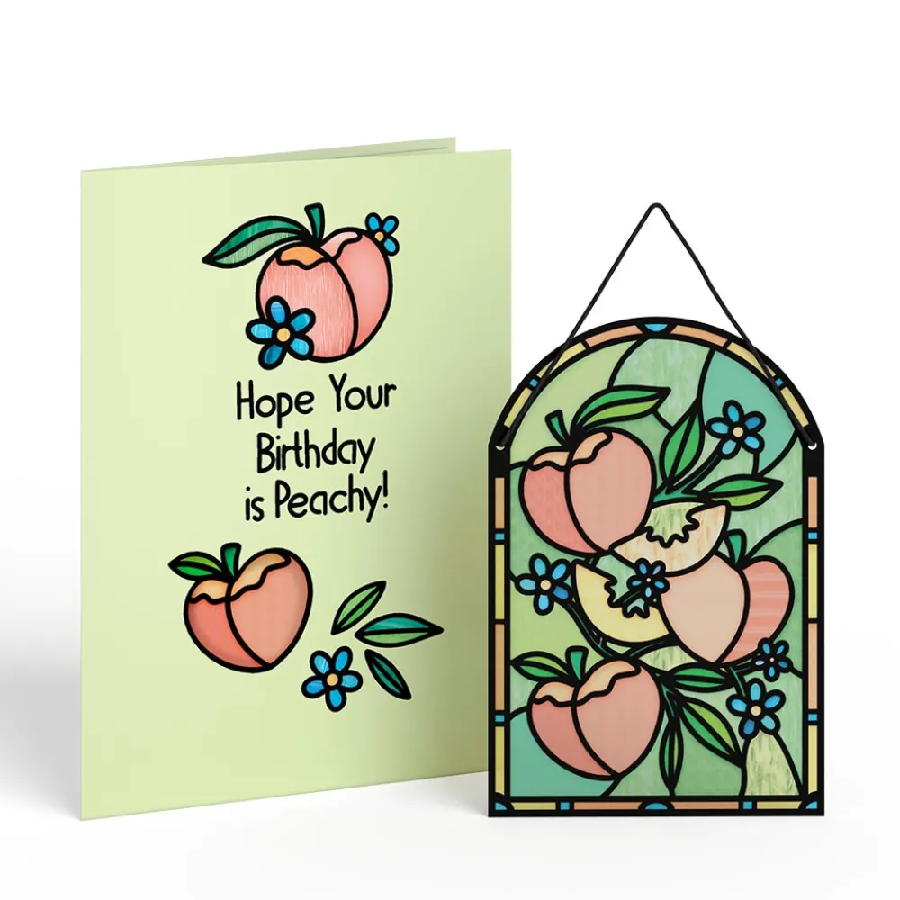 Lovepop Suncatcher Cards|Birthday|Peachy Birthday Peaches Suncatcher Card