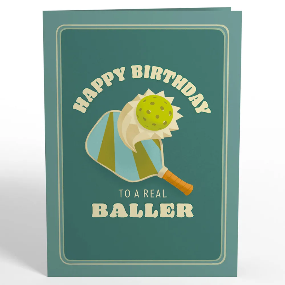 Lovepop Greeting Cards|Birthday|Pickleball Birthday Baller Pop-Up Card