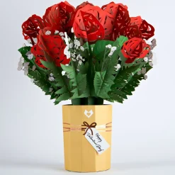 Lovepop Pop-Up Bouquets|Card & Gift Bundles|Pizza and Roses Valentine Bundle