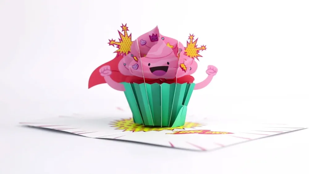 Lovepop Birthday|International Women'S Day 3/8|Playpop Card™: Girl Power Birthday Cupcake